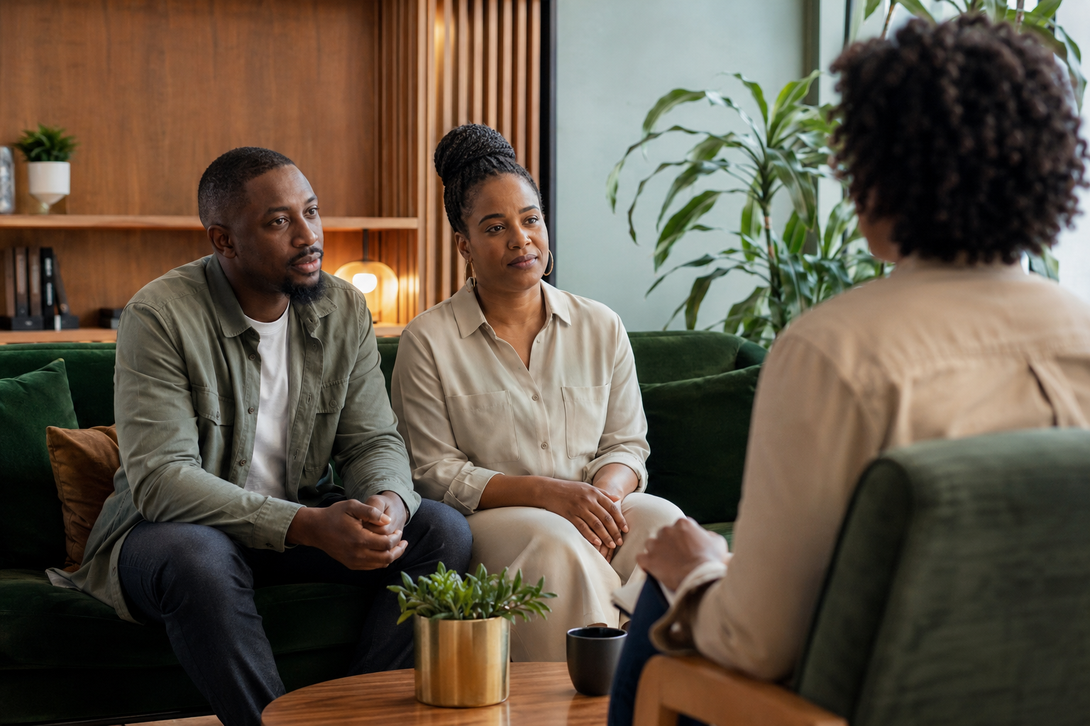A calm setting representing couples counseling